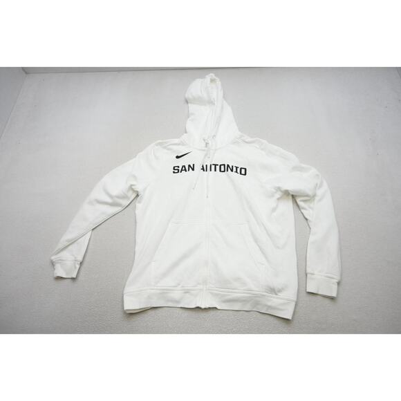 Nike Hoodie Jacket Performance White San Antonio Sweatshirt Womens Size XL - Picture 5 of 10